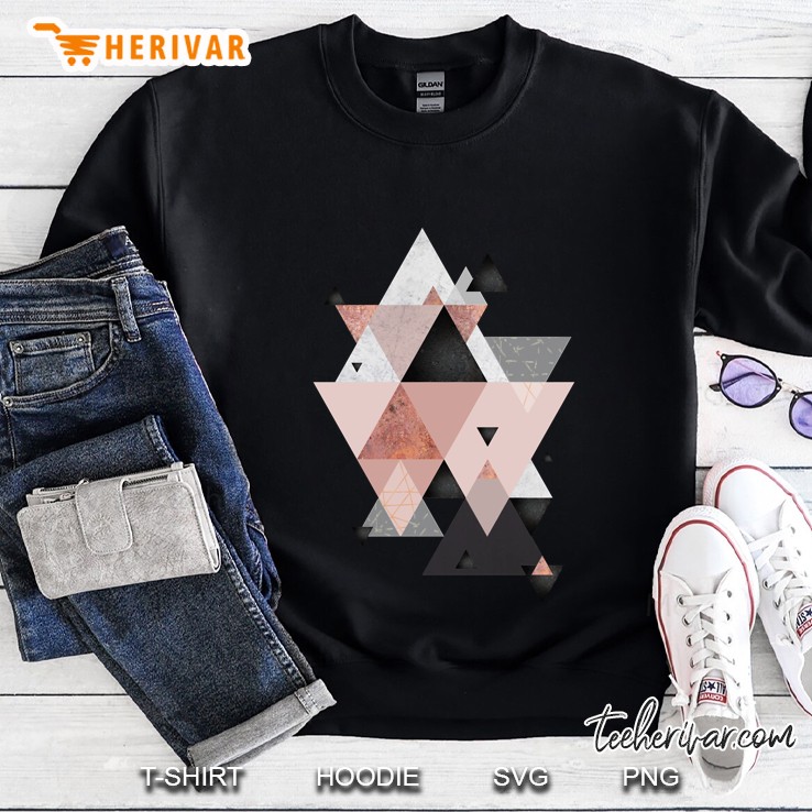 geometric compilation in rose gold and blush pink Sweatshirt