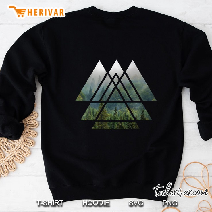 sacred geometry triangles - misty forest classic Sweatshirt