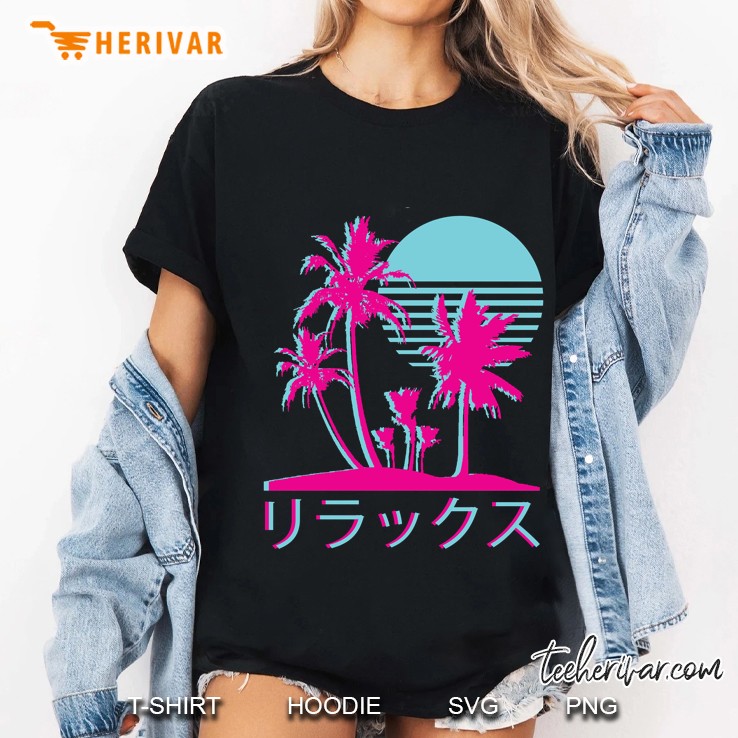 vaporwave aesthetic neon palms classic Ladies Tee