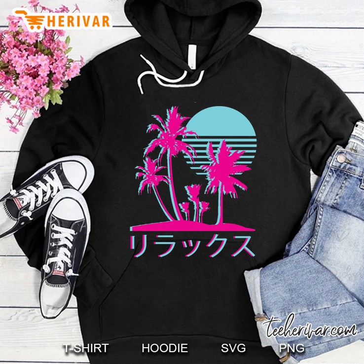 vaporwave aesthetic neon palms classic Hoodie