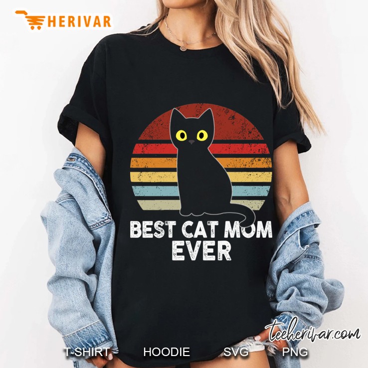 vintage best cat mom ever Ladies Tee