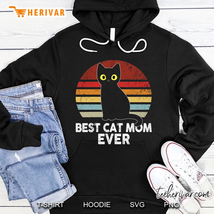 vintage best cat mom ever Hoodie