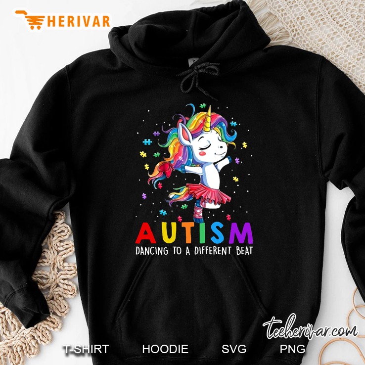 Autism Dancing To A Different Beat Unicorn Version Hoodie
