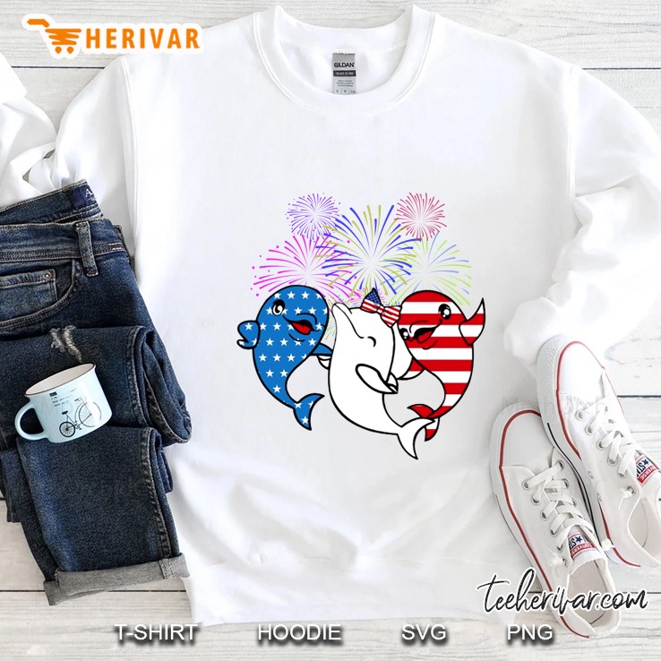4th July Dolphins Version Sweatshirt