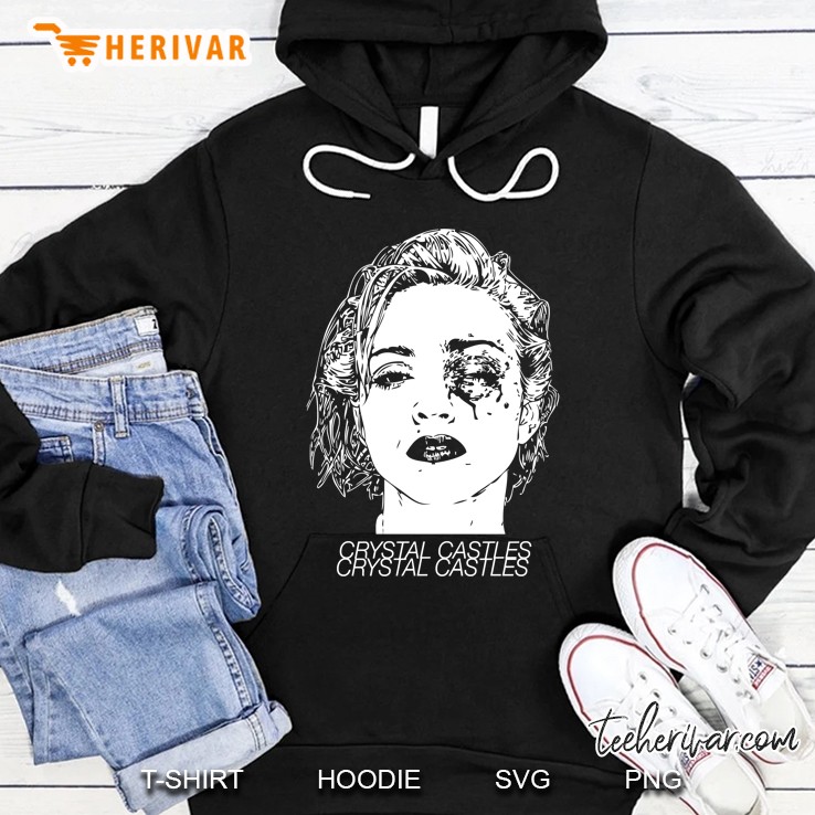 crystal castles (black) slim fit Hoodie