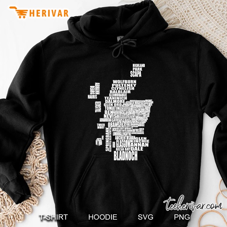 distillery map of scotland classic Hoodie