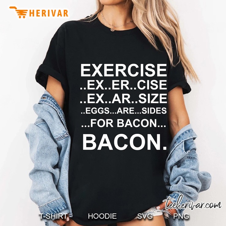 exercise... bacon. slim fit Hoodie