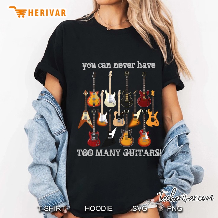 too many guitars! Ladies Tee