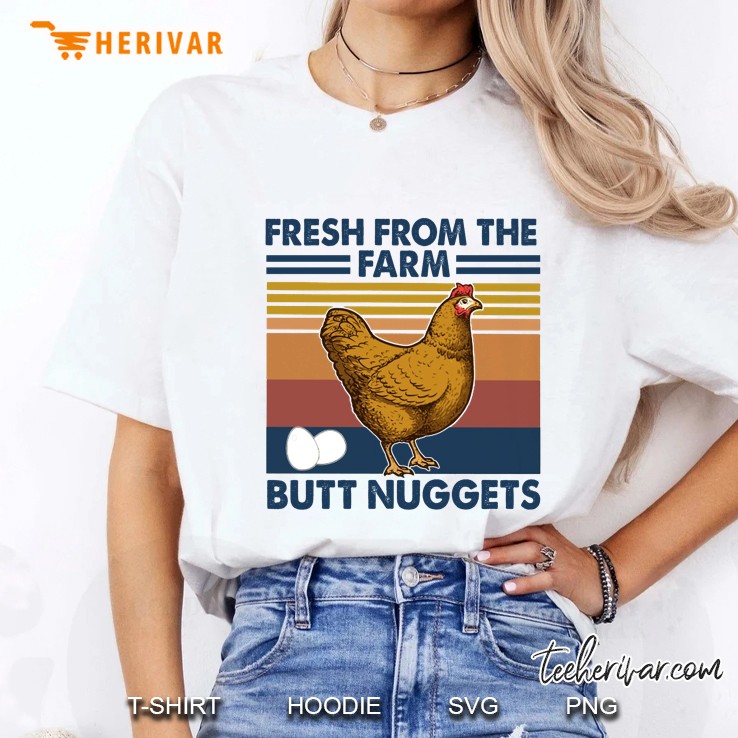 Fresh From The Farm Butt Nuggets Chicken Version Ladies Tee