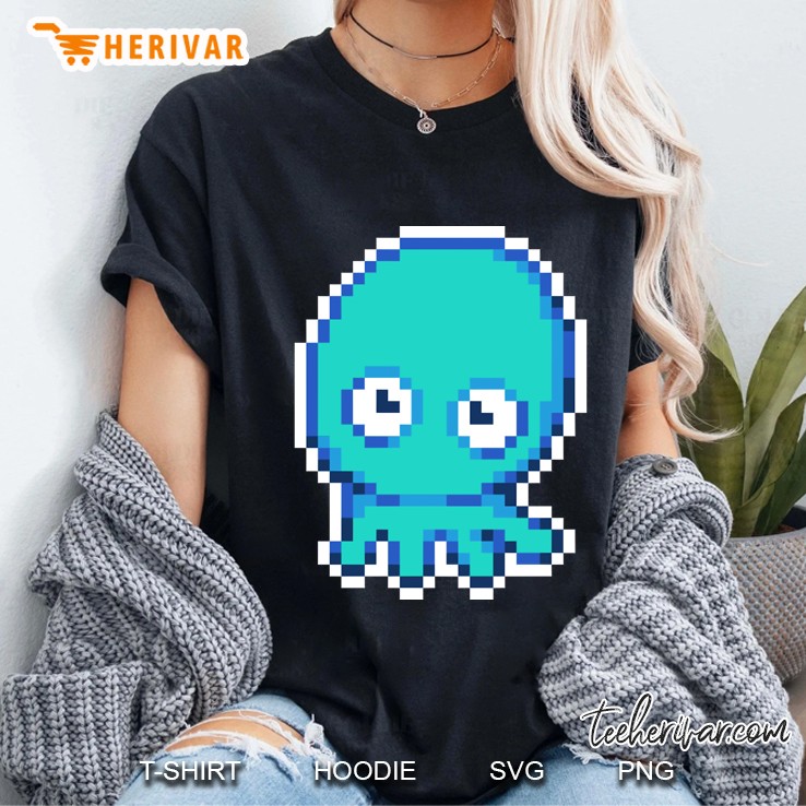 pixel art cute octopus Ladies Tee