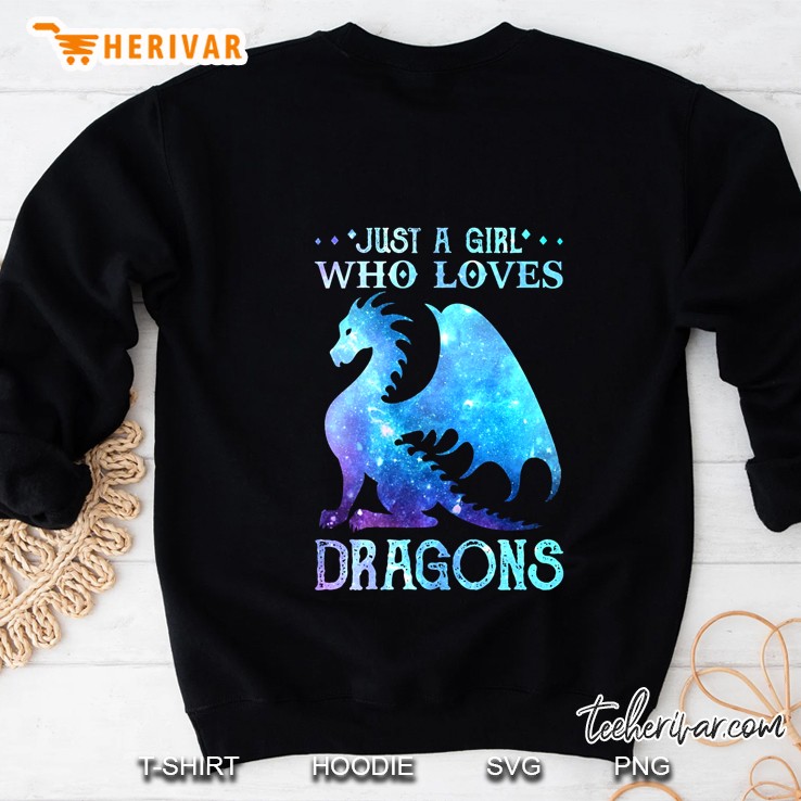 Just A Girl Who Loves Dragons Dragon Silhouette Version Sweatshirt