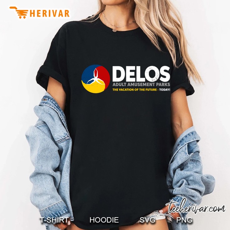 delos – adult amusement parks (aged look) slim fit Hoodie