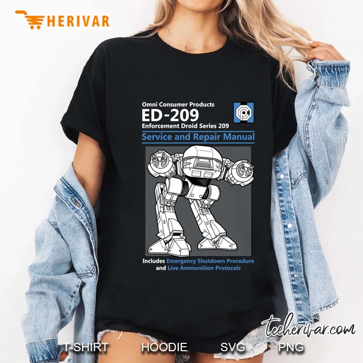 ed-209 service and repair manual slim fit Hoodie