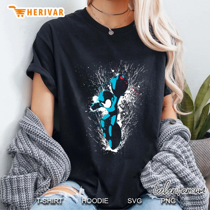 mega man splattery slim fit Ladies Tee