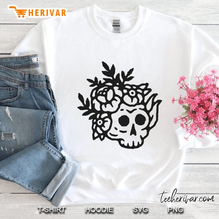flower skull Sweatshirt