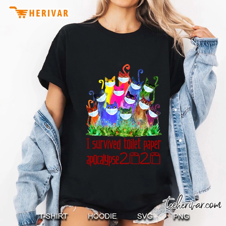 I Survived Toilet Paper Apocalypse 2020 Cats Version Ladies Tee