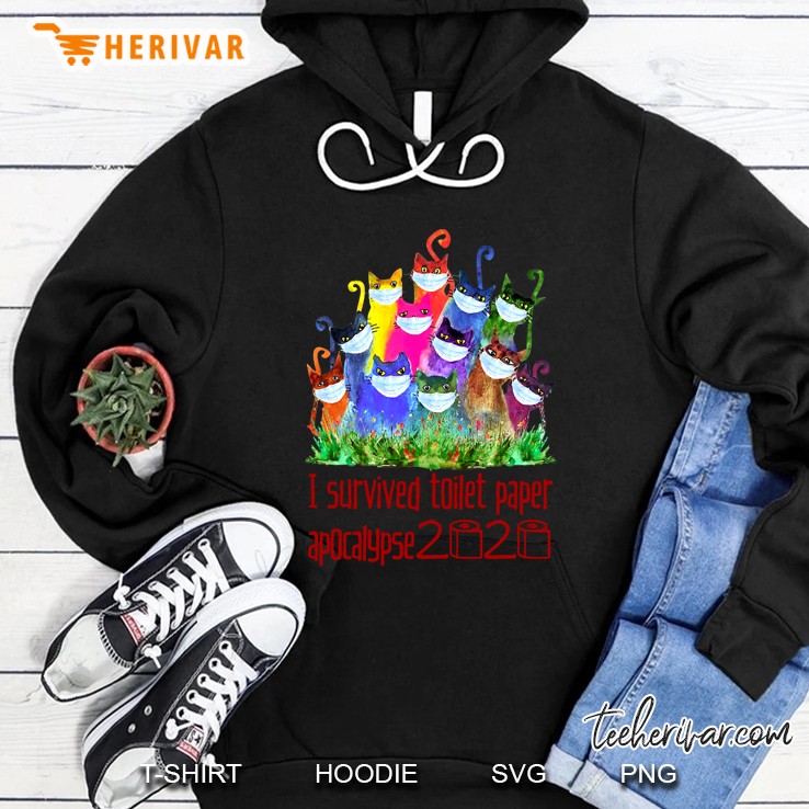 I Survived Toilet Paper Apocalypse 2020 Cats Version Hoodie