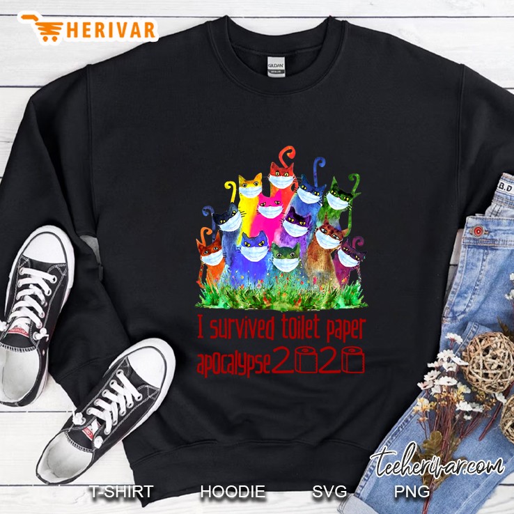 I Survived Toilet Paper Apocalypse 2020 Cats Version Sweatshirt