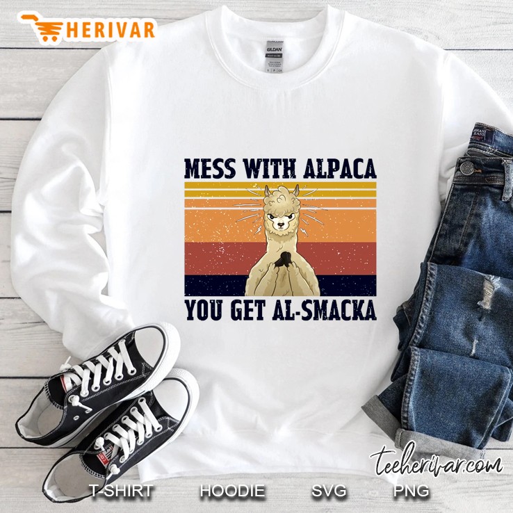 Mess With Alpaca You Get Al-Smacka Vintage Version Sweatshirt