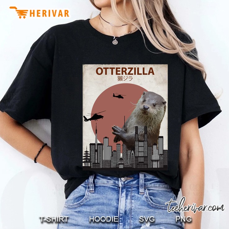Otterzilla Giant Otter Monster Ladies Tee
