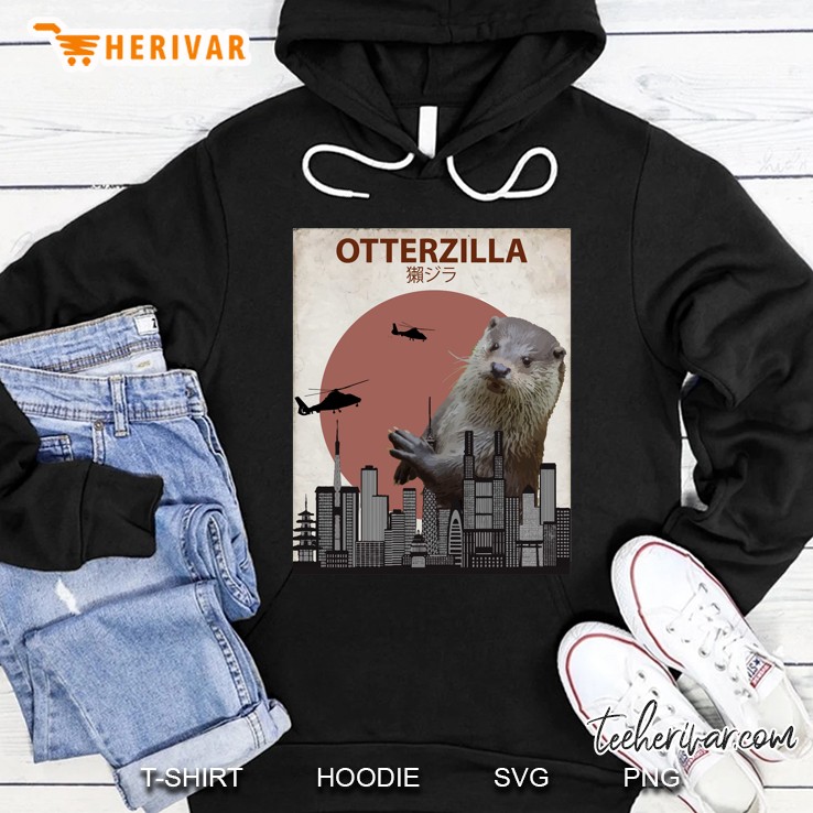 Otterzilla Giant Otter Monster Hoodie
