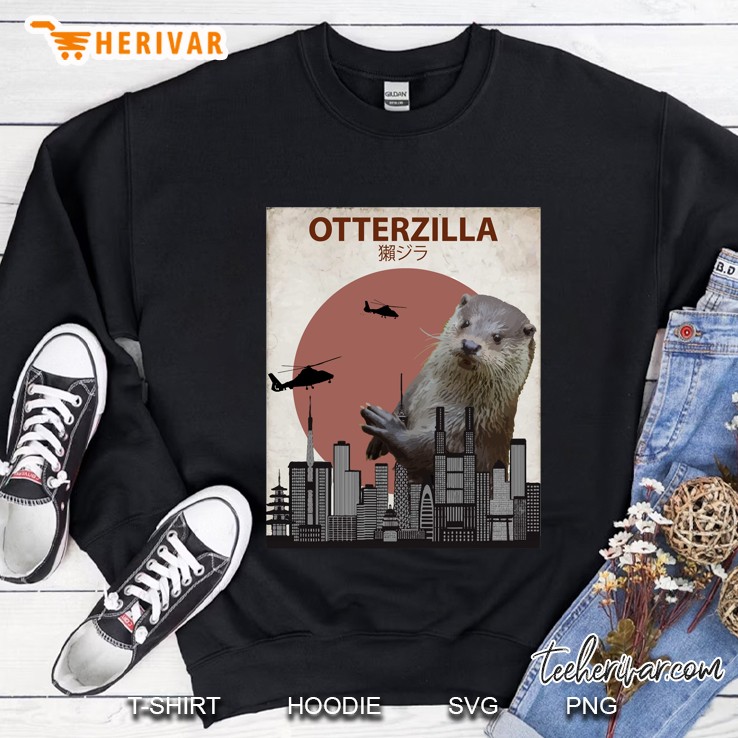 Otterzilla Giant Otter Monster Sweatshirt