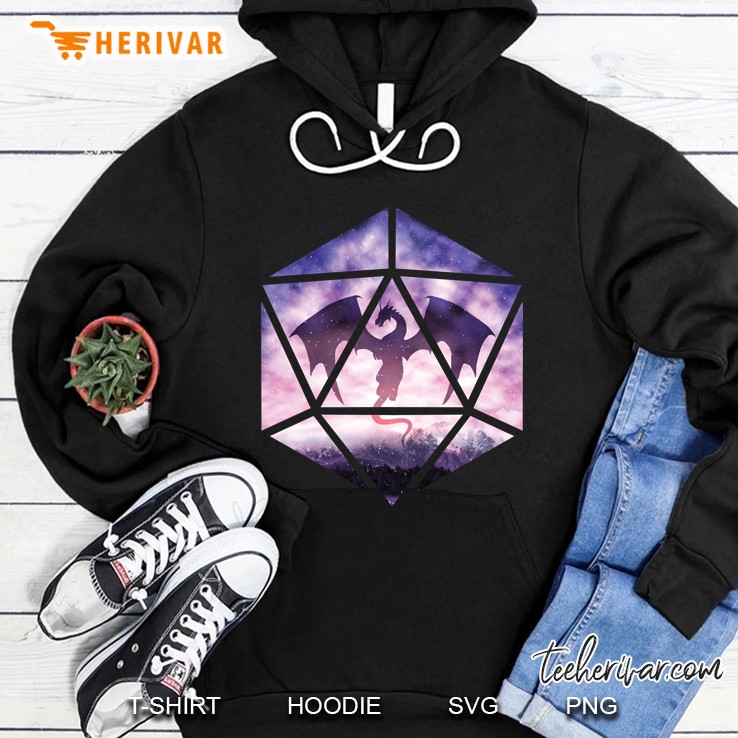 Purple Sky Dragon D20 Hoodie