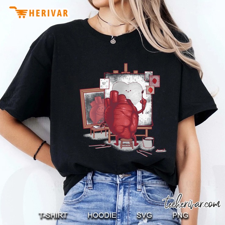 Self Portrait Heart Ladies Tee