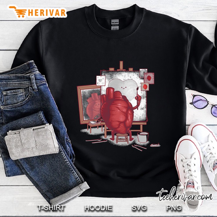 Self Portrait Heart Sweatshirt