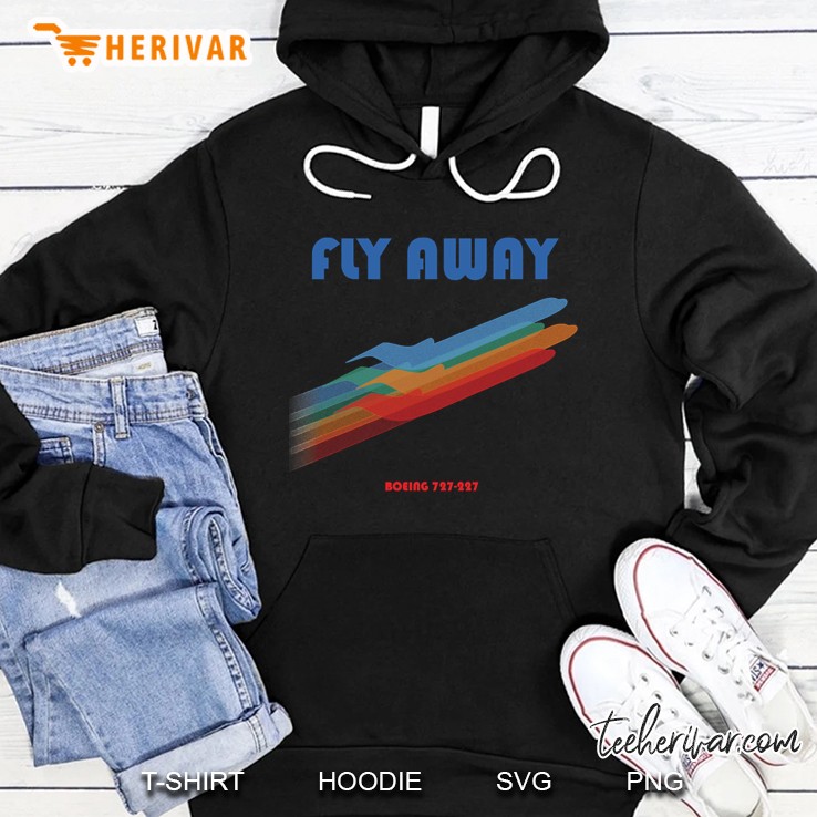 minimalist retro fly away aviation boeing design Hoodie