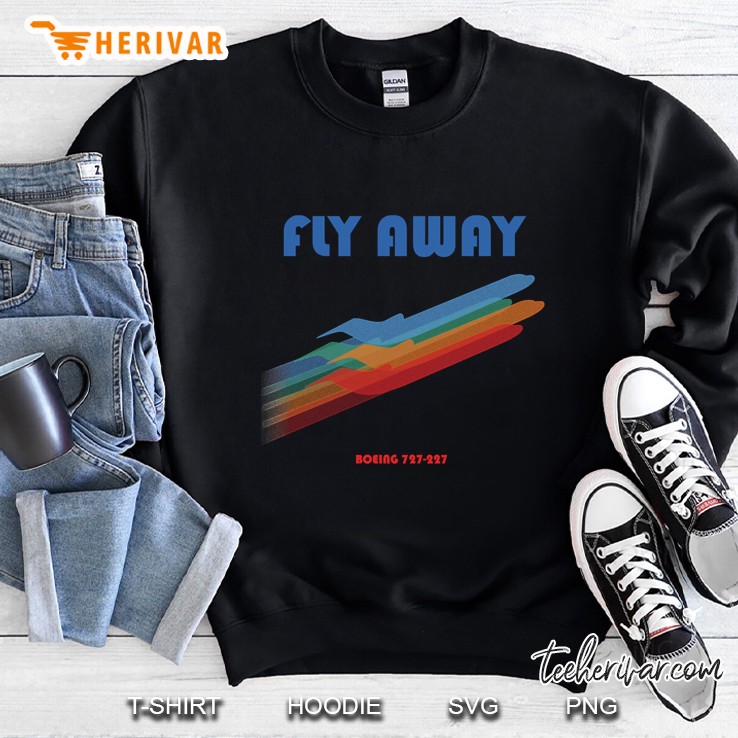 minimalist retro fly away aviation boeing design Sweatshirt