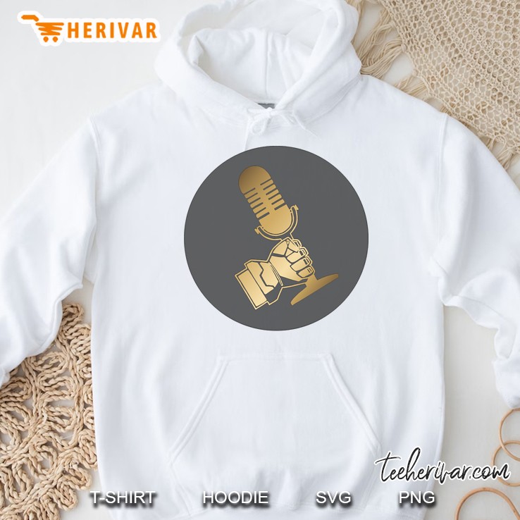out of the basement mic logo Hoodie