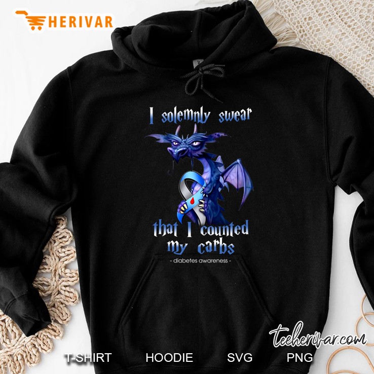 I Solemnly Swear That I Counted My Carbs Diabetes Awareness Dragon Version Hoodie