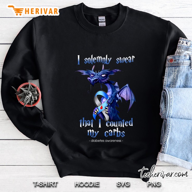 I Solemnly Swear That I Counted My Carbs Diabetes Awareness Dragon Version Sweatshirt