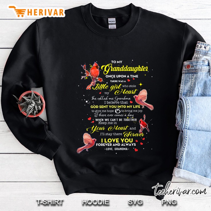 To My Granddaughter Once Upon A Time There Was A Little Girl Who Stole My Heart Sweatshirt