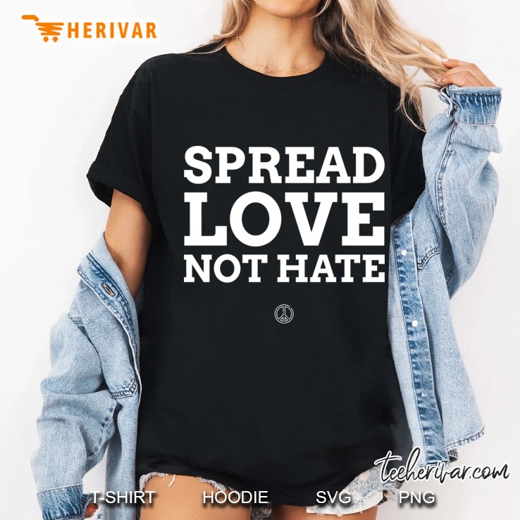 Retro Hippie Love Not Hate Typography Design Ladies Tee