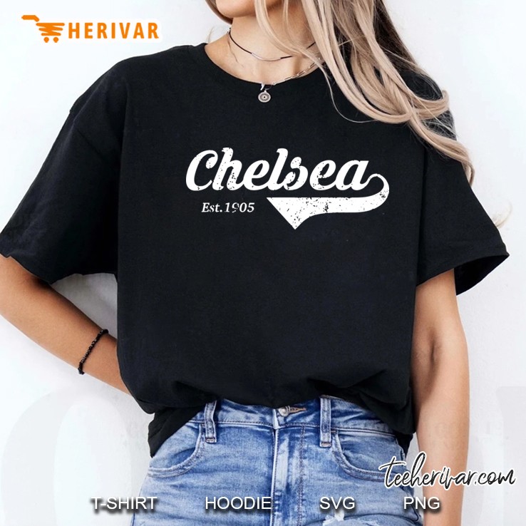 Retro Soccer Jersey Chelsea Top Blues Gift Ladies Tee
