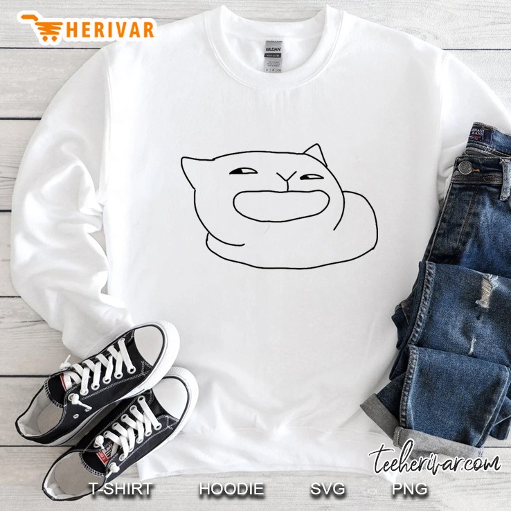 Drawn Cute Cat Sweatshirt