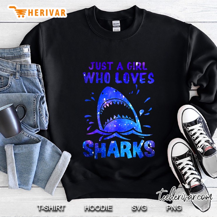 Just A Girl Who Loves Sharks Sweatshirt