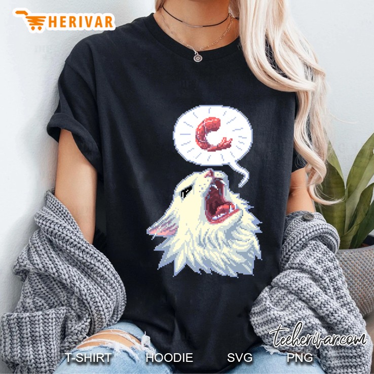 8-Bit Shrimp Thurston The Cat Fitted Scoop Ladies Tee
