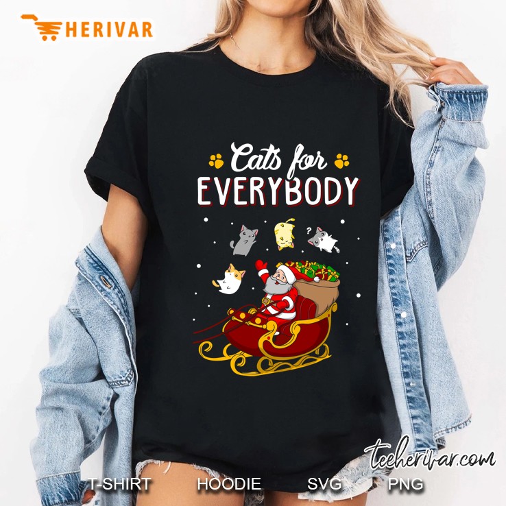 Cats For Everybody Funny Ugly Christmas Slim Fit Hoodie