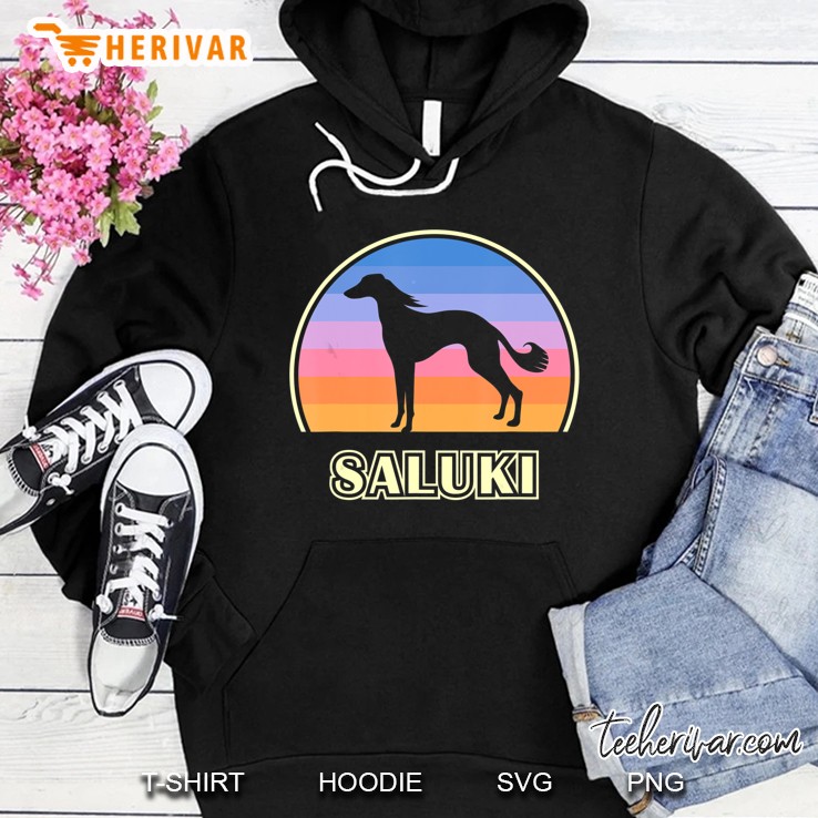 Saluki Vintage Sunset Dog Hoodie