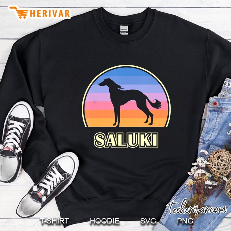 Saluki Vintage Sunset Dog Sweatshirt