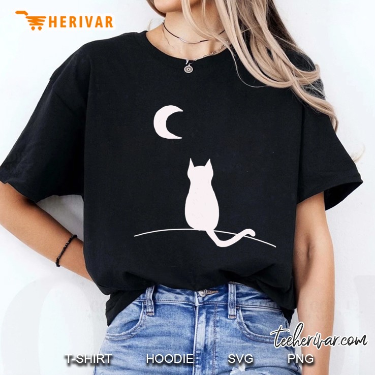 Cat And The Moon Hoodie