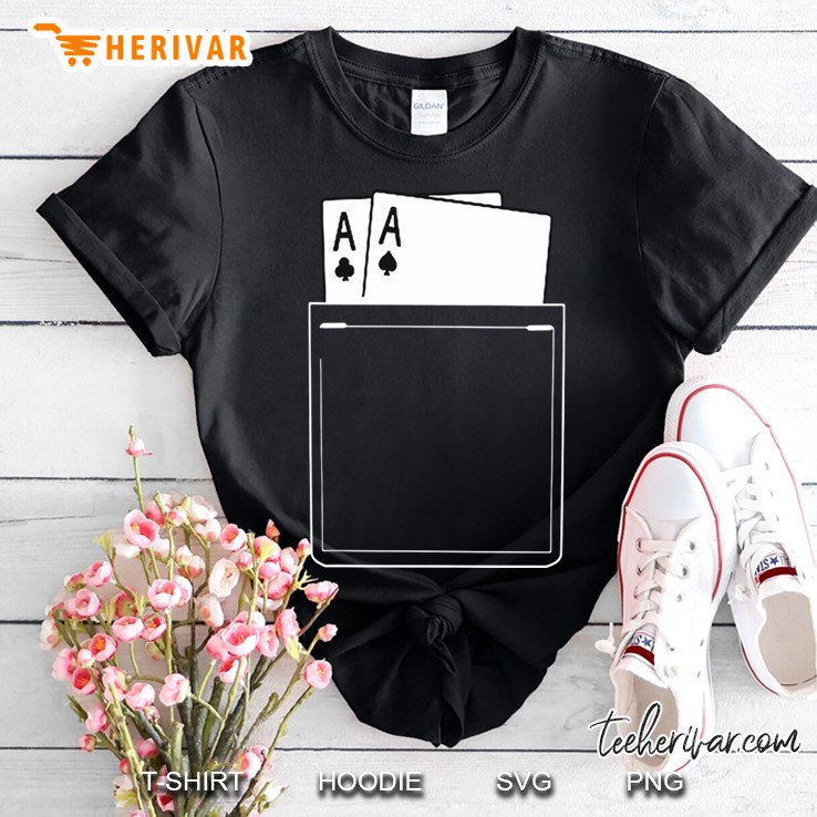 Pocket Aces Poker Spades &Amp; Clubs Gift Shirt