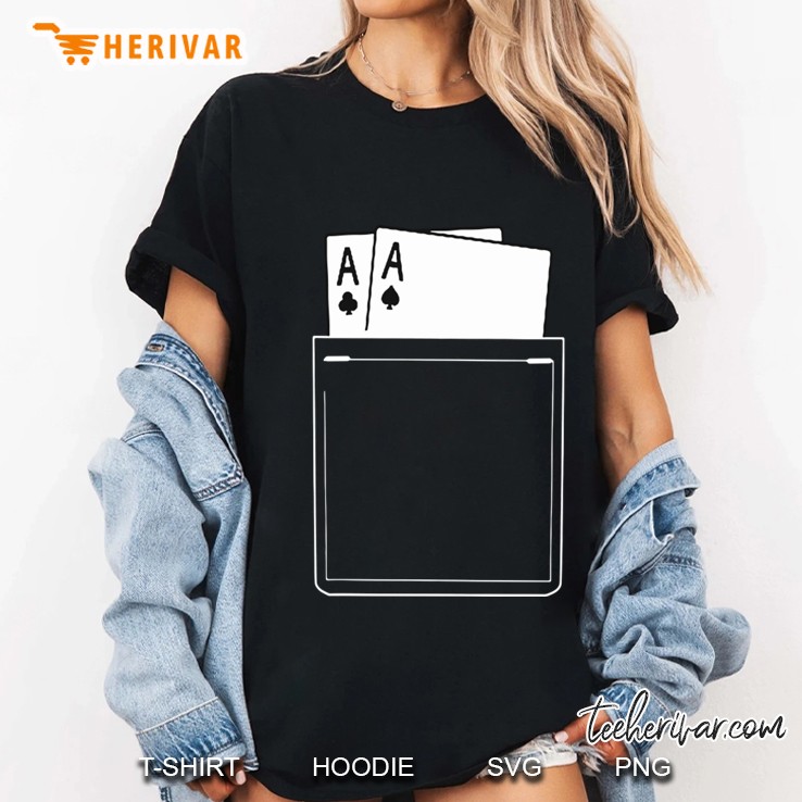 Pocket Aces Poker Spades &Amp; Clubs Gift Ladies Tee