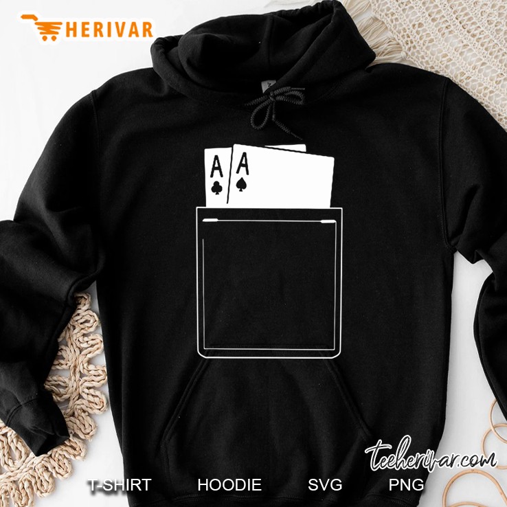 Pocket Aces Poker Spades &Amp; Clubs Gift Hoodie