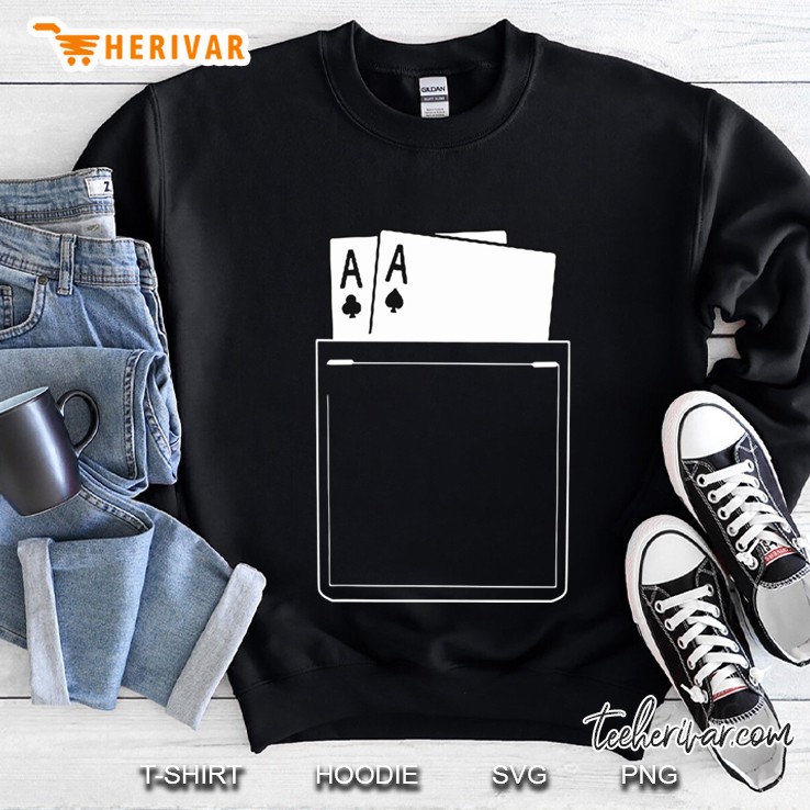 Pocket Aces Poker Spades &Amp; Clubs Gift Sweatshirt