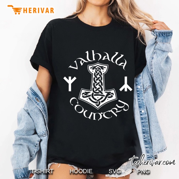 Valhalla Country - Thor&39;S Hammer - White Ink Ladies Tee