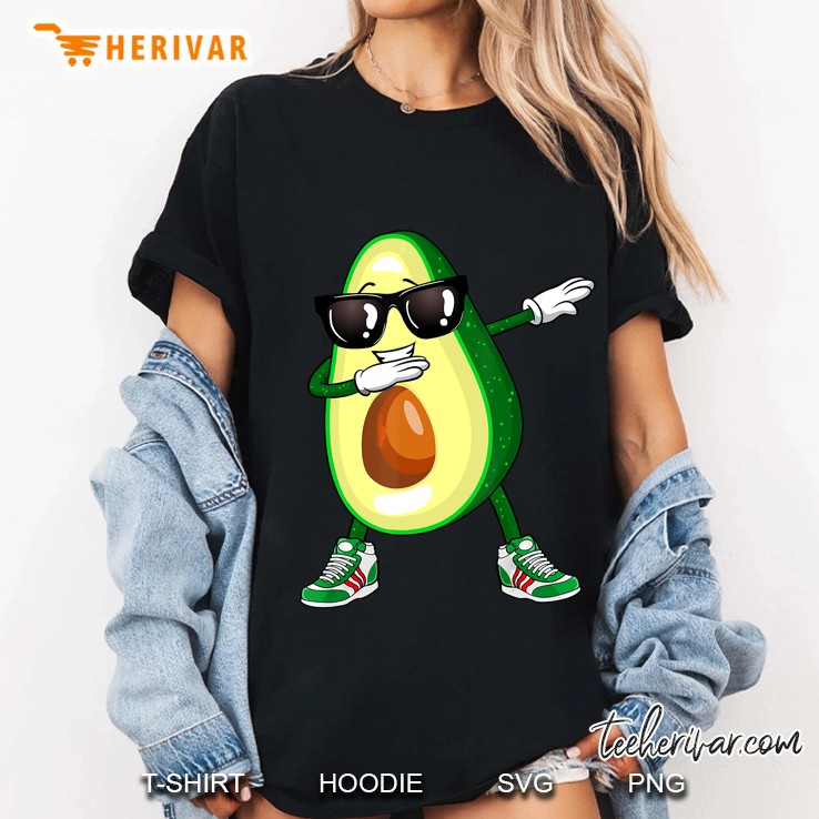 dabbing avocado shirt funny vegan food lover tee kids women Hoodie